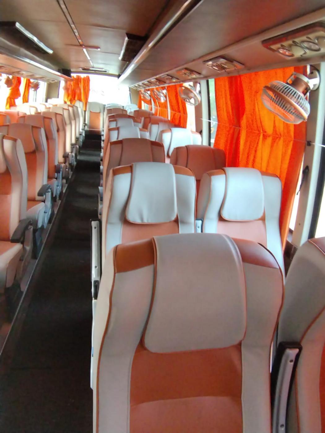 Comfortable bus seating